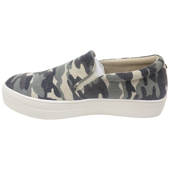 Steve Madden Camo Slip On Platform Sneaker Loafers Green Women's Size 9.5 - Picture 3 of 7